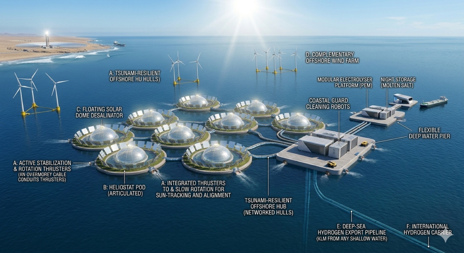 IUNUA offshore water and energy hub concept
